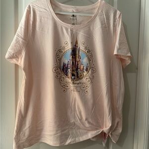 Disney Light Pink Castle Graphic Women's Tee